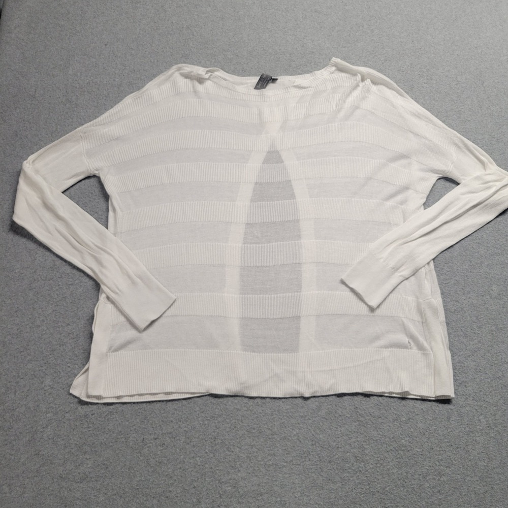 Sweaty Betty London White Sheer Open Back Long Sleeve Top Blouse Womens Small - Picture 1 of 10